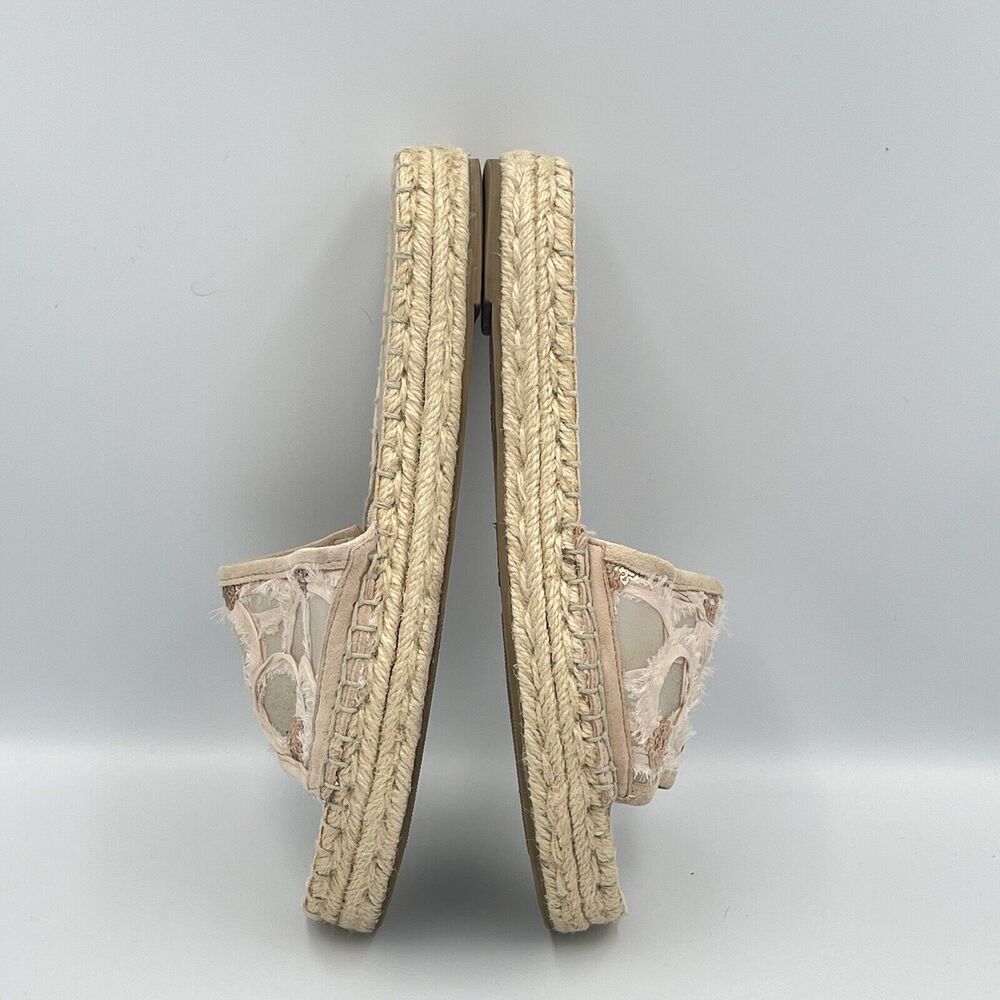 Botkier JENNY Pink Espadrille Slide Sandals WOMENS SIZE 6 Shoes Embroidered Glam - Picture 6 of 9